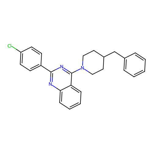 4-(4-Benzylpiperidin-1-yl)-2-(4-chlorophenyl)quinazoline structure