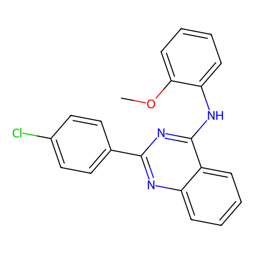 2-(4-chlorophenyl)-N-(2-methoxyphenyl)quinazolin-4-amine structure