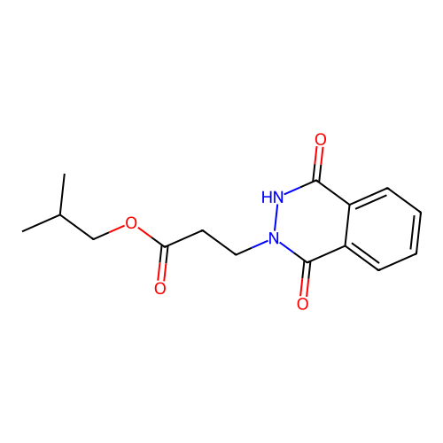 3-(1,4-Dioxo-3,4-dihydro-1H-phthalazin-2-yl)-propionic acid isobutyl ester structure