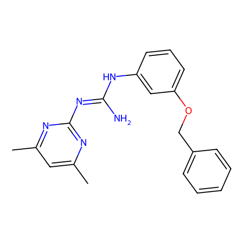 N-(3-Benzyloxy-phenyl)-N'-(4,6-dimethyl-pyrimidin-2-yl)-guanidine structure