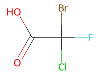 Bromochlorofluoroacetic acid structure