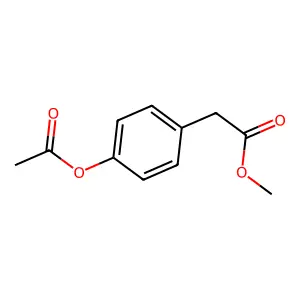 Methyl p-acetoxyphenylacetate structure