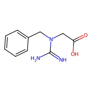 2-(N-benzylcarbamimidamido)acetic acid structure