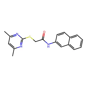 2-(4,6-dimethylpyrimidin-2-yl)sulfanyl-N-naphthalen-2-ylacetamide structure