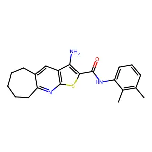 3-amino-N-(2,3-dimethylphenyl)-6,7,8,9-tetrahydro-5H-cyclohepta[b]thieno[3,2-e]pyridine-2-carboxamide structure