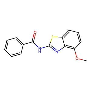 N-(4-甲氧基-1,3-苯并噻唑-2-基)苯甲酰胺 structure