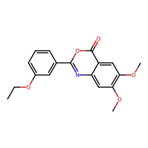 2-(3-Ethoxyphenyl)-6,7-dimethoxy-4H-3,1-benzoxazin-4-one structure
