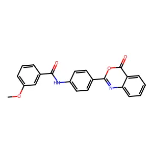 3-methoxy-N-[4-(4-oxo-4H-3,1-benzoxazin-2-yl)phenyl]benzamide structure