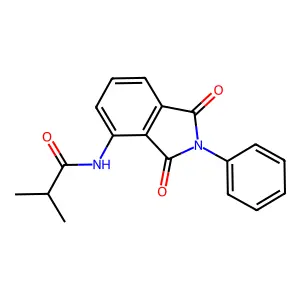 N-(1,3-Dioxo-2-phenyl-2,3-dihydro-1H-isoindol-4-yl)-2-methylpropanamide structure