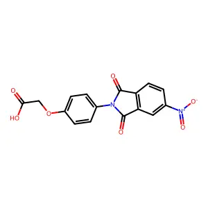 2-[4-(5-Nitro-1,3-dioxoisoindol-2-yl)phenoxy]acetic acid structure