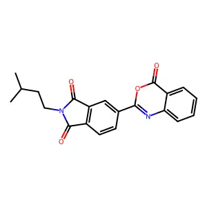 2-(3-Methylbutyl)-5-(4-oxo-3,1-benzoxazin-2-yl)isoindole-1,3-dione structure