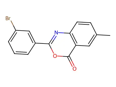 2-(3-bromophenyl)-6-methyl-4H-3,1-benzoxazin-4-one structure