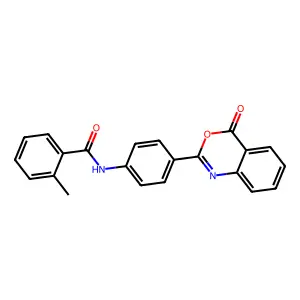 2-methyl-N-[4-(4-oxo-4H-3,1-benzoxazin-2-yl)phenyl]benzamide structure