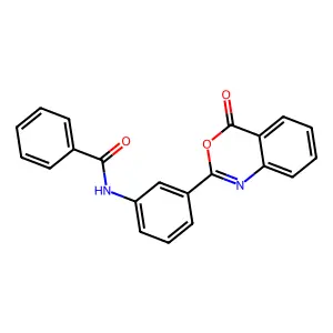N-[3-(4-氧代-3,1-苯并噁嗪-2-基)苯基]苯甲酰胺 structure