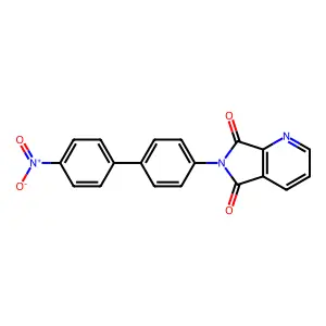 6-[4-(4-Nitrophenyl)phenyl]pyrrolo[3,4-b]pyridine-5,7-dione structure