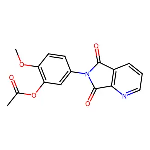 5-(5,7-dioxo-5,7-dihydro-6H-pyrrolo[3,4-b]pyridin-6-yl)-2-methoxyphenyl acetate structure