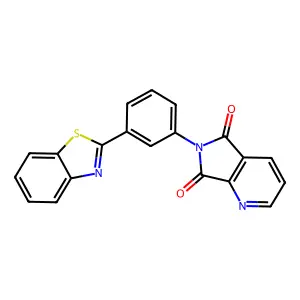 6-[3-(1,3-Benzothiazol-2-yl)phenyl]pyrrolo[3,4-b]pyridine-5,7-dione structure