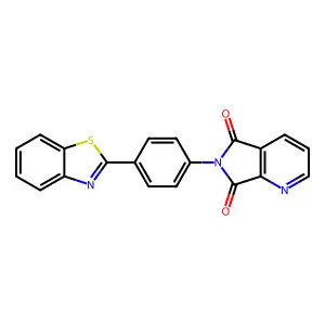6-[4-(1,3-benzothiazol-2-yl)phenyl]-5H-pyrrolo[3,4-b]pyridine-5,7(6H)-dione structure