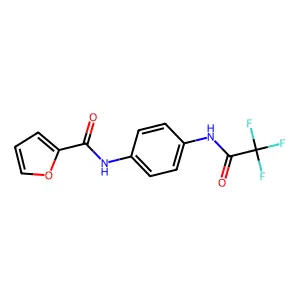 N-[4-[(2,2,2-trifluoroacetyl)amino]phenyl]furan-2-carboxamide structure