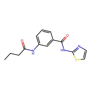 3-(丁酰氨基)-N-(1,3-噻唑-2-基)苯甲酰胺 structure