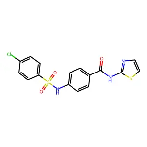 4-[(4-chlorophenyl)sulfonylamino]-N-(1,3-thiazol-2-yl)benzamide structure