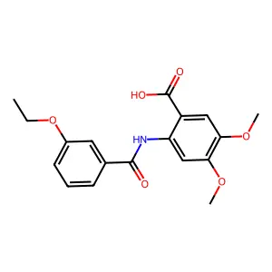 2-[(3-Ethoxybenzoyl)amino]-4,5-dimethoxybenzoic acid structure