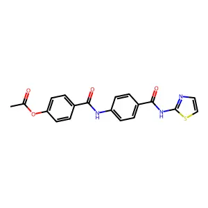 4-{[4-(1,3-Thiazol-2-ylcarbamoyl)phenyl]carbamoyl}phenyl acetate structure