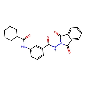 3-(cyclohexanecarbonylamino)-N-(1,3-dioxoisoindol-2-yl)benzamide structure