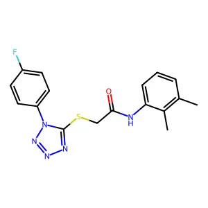 N-(2,3-dimethylphenyl)-2-[1-(4-fluorophenyl)tetrazol-5-yl]sulfanylacetamide structure