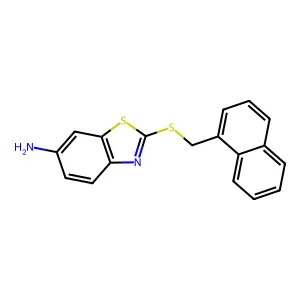 2-(Naphthalen-1-ylmethylsulfanyl)-1,3-benzothiazol-6-amine structure