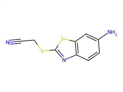 2-((6-Amino-1,3-benzothiazol-2-yl)sulfanyl)acetonitrile structure