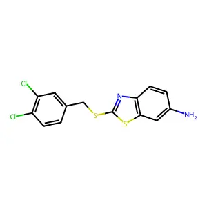 2-(((3,4-Dichlorophenyl)methyl)thio)-6-benzothiazolamine structure