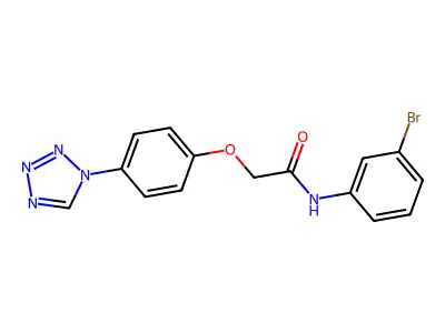 Acetamide, N-(3-bromophenyl)-2-[4-(1-tetrazolyl)phenoxy]- structure