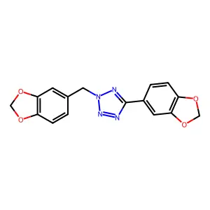 5-(1,3-Benzodioxol-5-yl)-2-(1,3-benzodioxol-5-ylmethyl)tetrazole structure