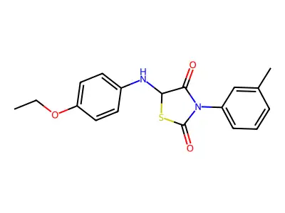 5-[(4-Ethoxyphenyl)amino]-3-(3-methylphenyl)-1,3-thiazolidine-2,4-dione structure