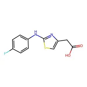 [2-(4-Fluoro-phenylamino)-thiazol-4-yl]-acetic acid structure