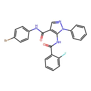 N-(4-Bromophenyl)-5-[(2-fluorobenzoyl)amino]-1-phenyl-1H-pyrazole-4-carboxamide structure