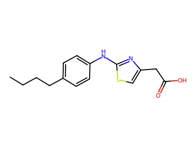 [2-(4-Butyl-phenylamino)-thiazol-4-yl]-acetic acid structure