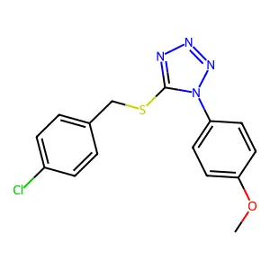 5-[(4-Chlorophenyl)methylsulfanyl]-1-(4-methoxyphenyl)tetrazole structure