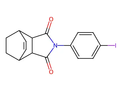 4-(4-Iodophenyl)-4-azatricyclo[5.2.2.0~2,6~]undec-8-ene-3,5-dione structure