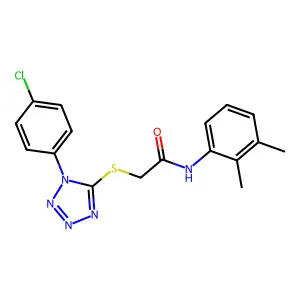 2-[1-(4-chlorophenyl)tetrazol-5-yl]sulfanyl-N-(2,3-dimethylphenyl)acetamide structure