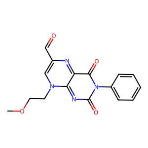 8-(2-Methoxyethyl)-2,4-dioxo-3-phenyl-2,3,4,8-tetrahydro-6-pteridinecarbaldehyde structure