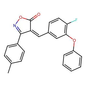 4-(4-Fluoro-3-phenoxybenzylidene)-3-(p-tolyl)isoxazol-5(4H)-one structure