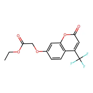 ethyl {[2-oxo-4-(trifluoromethyl)-2H-chromen-7-yl]oxy}acetate structure