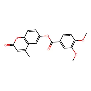 4-methyl-2-oxo-2H-chromen-6-yl 3,4-dimethoxybenzoate structure
