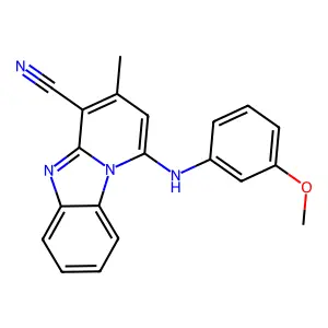 1-(3-Methoxyanilino)-3-methylpyrido[1,2-a]benzimidazole-4-carbonitrile structure