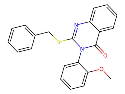 2-Benzylsulfanyl-3-(2-methoxyphenyl)quinazolin-4-one structure