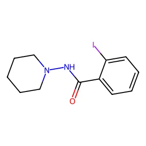 2-iodo-N-piperidin-1-ylbenzamide structure