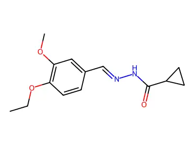 N-[(E)-(4-ethoxy-3-methoxyphenyl)methylideneamino]cyclopropanecarboxamide structure