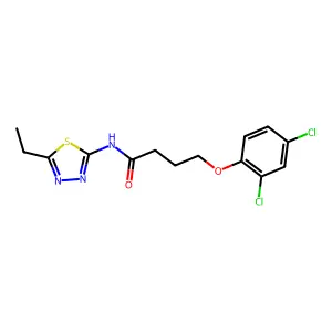 4-(2,4-dichlorophenoxy)-N-(5-ethyl-1,3,4-thiadiazol-2-yl)butanamide structure